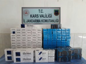 Kars’a bin 450 paket kaçak sigara yakalandı