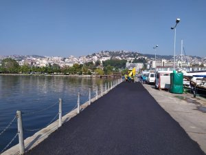 İzmit Marina’ya 400 ton asfalt serildi