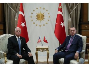 Cumhurbaşkanı Erdoğan Pence’i kabul ediyor