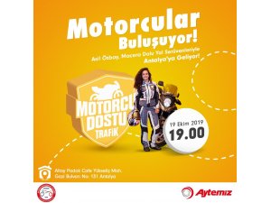 Motorcu Dostu Trafik projesi Antalya’da devam ediyor
