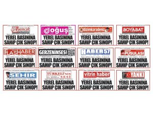 Sinop’ta yayın yapan 12 gazete aynı manşetle çıktı