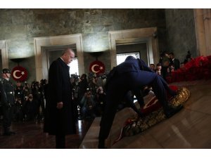 Devlet erkanı Cumhurbaşkanı Erdoğan’ın başkanlığında Anıtkabir’de