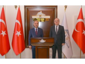 Emniyet Genel Müdürü Mehmet Aktaş, Vali Mustafa Tutulmaz’ı ziyaret etti