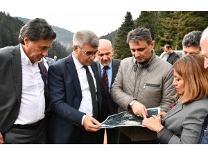 Vali Gürel ve milletvekilleri Eğriova Göleti’nde incelemelerde bulundu