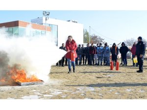 Tepebaşı personeline yangın eğitimi