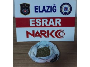 Elazığ’da uyuşturucu ile mücadele: 1 tutuklama