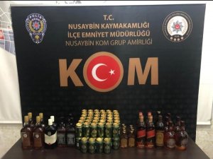 Mardin’de 91 litre kaçak içki ele geçirildi