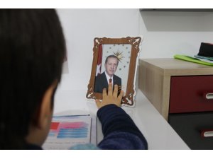 Çankırılı 6 yaşındaki miniğin Cumhurbaşkanı Erdoğan sevgisi