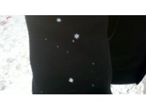 Van’da yıldız şeklinde kar yağdı