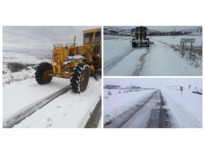 Kırşehir’de karla mücadele çalışmaları