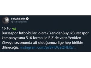 Bursasporlu futbolculardan kampanyaya destek