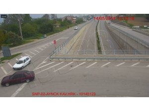 Sinop’taki trafik kazaları kamerada
