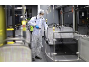 Büyükşehir toplu taşıma araçlarında grip önlemi