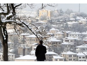 Safranbolu’da eşsiz kar manzaraları