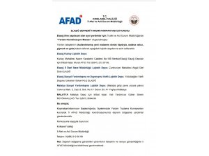 Kırklareli AFAD’dan Elazığ için yardım kampanyası