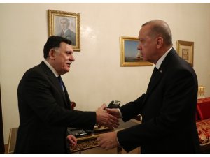 Cumhurbaşkanı Erdoğan, Sarraj’ı kabul etti