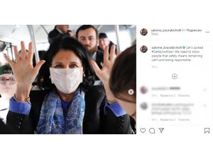 Gürcistan Devlet Başkanından, Korona virüse karşı maskeli önlem
