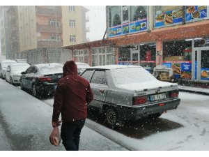 Ahlat’ta kar yağışı yeniden etkili olmaya başladı