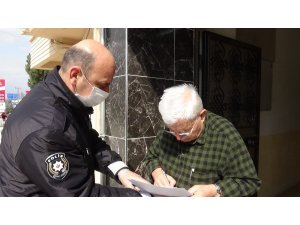 Evde kalan gurbetçi yaşlılara polis desteği