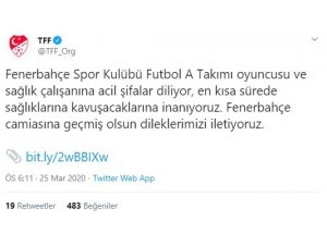 TFF’den Fenerbahçe’ye geçmiş olsun mesajı