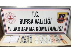 Bursa’da jandarmadan kumarhane baskını