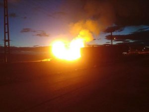 Ağrı'da Türkiye-İran doğal gaz boru hattında patlama