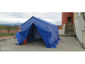 Daday’da hastane bahçesine acil triaj çadırı kuruldu