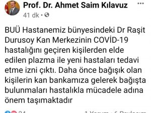 Uludağ Üniversitesi rektöründen kan bağışı çağrısı