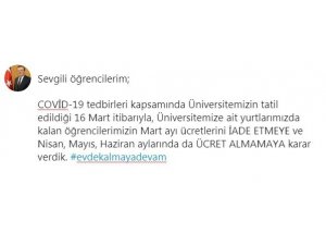 Uludağ Üniversitesi Rektörü Kılavuz’dan öğrencileri sevindirecek haber