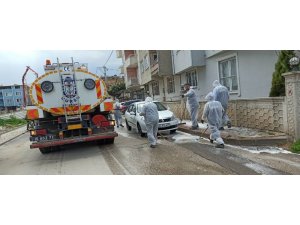 Gürsu’da caddeler dezenfekte ediliyor