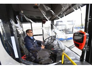 Ankara’da otobüs şoförlerine korona virüs önlemi