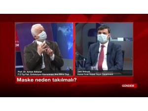 Elazığ’da televizyon programını maske takıp yaptılar