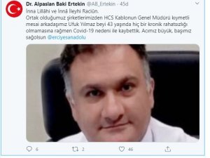Erciyes Anadolu Holding’de Ufuk Yılmaz Üzüntüsü