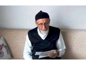78 yaşındaki Mehmet amcadan şiirli "evde kal" çağrısı