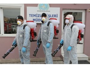 Nevşehir Belediyesi dezenfekte timi işbaşında