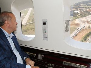Erdoğan İstanbul'daki hastane inşaatlarını havadan inceledi