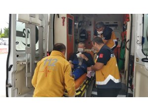 Akciğer hastası, ambulans helikopterle hastaneye kaldırıldı