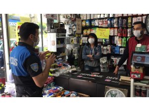 Keşan’da maskesiz çıkmanın yasak olduğu caddelerde polis denetim yaptı