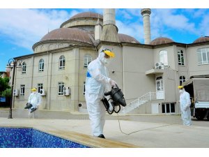Alanya’da ibadet alanları dezenfekte edildi
