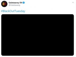Galatasaray’dan ’BlackoutTuesday’ paylaşımı