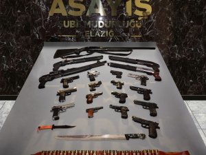 Elazığ polisi bir haftada 99 şüpheli yakaladı, 51 adet silah ele geçirdi