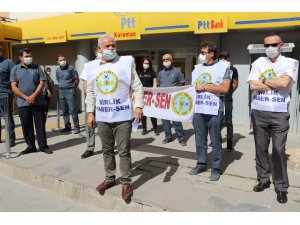 Karaman’da PTT çalışanları, ısırılarak kulağı koparılan postacıya uygulanan şiddeti kınadı