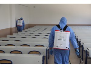 Niğde’de okullar sınav öncesi dezenfekte edildi