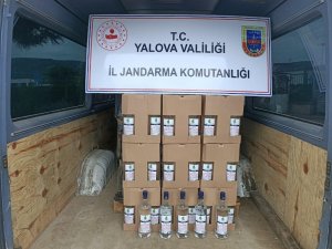 Yalova’da bin 500 litre kaçak etil alkol ele geçirildi