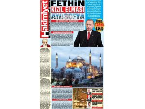 Konya’da yayın yapan gazete tam sayfasını ‘Ayasofya’ya ayırdı