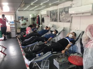 Cizre polisinden kan bağışı kampanyasına destek