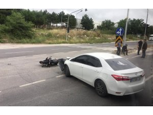 Bilecik’te otomobil ile motosikletin çarpışması sonucu 1 kişi yaralandı