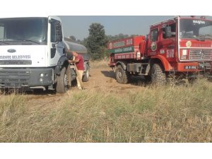 Orman yangınını söndürme çalışmalarına Yunusemre Belediyesi de destek verdi
