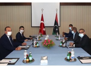 Bakan Çavuşoğlu, Libya Devlet Yüksek Konseyi Başkanı el-Mişri ile görüştü