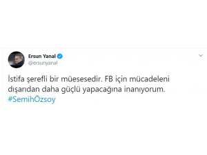Ersun Yanal’dan Semih Özsoy’a mesaj